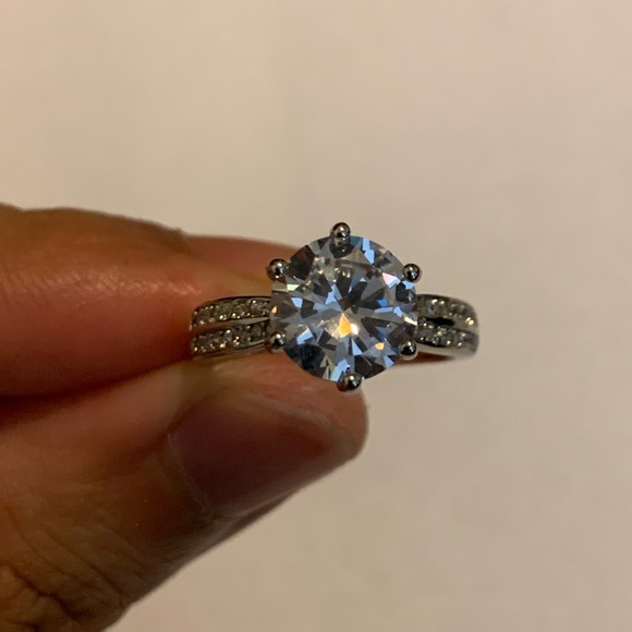 SOLD❗️3ct 925 Diamond Band Ring Size 7 - Picture 3 of 14